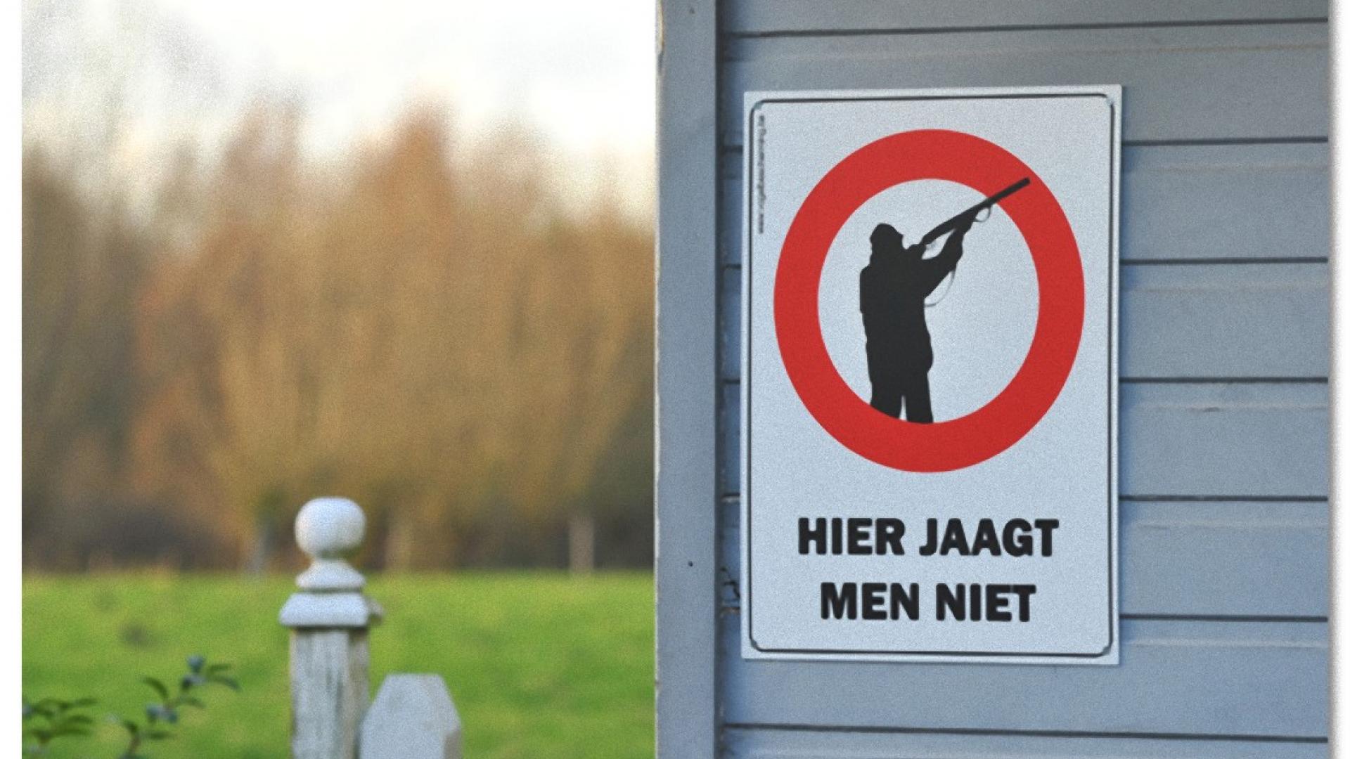 Verbodsbord jacht